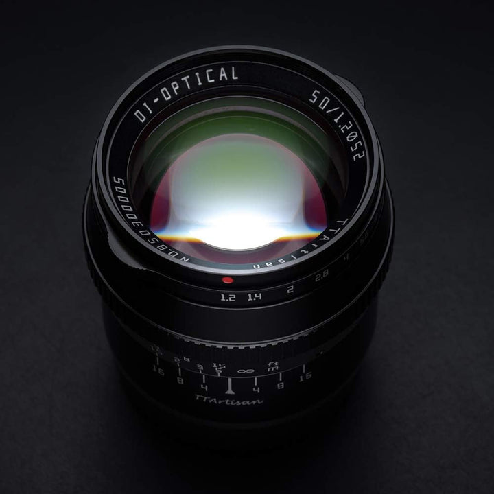 TT Artisan 50mm F1.2 APS-C Objektiv Anschluss Sony E Mount Black Manueller Fokus optischer Aufbau 11