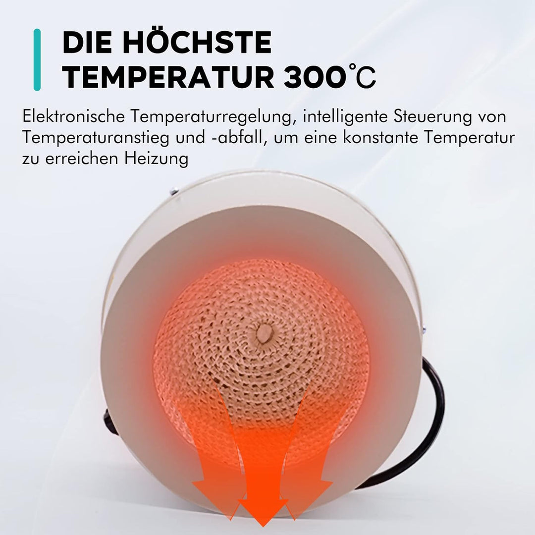LAB FISH Magnetrührer mit Heizmantel 1000ml, 350W Labor-Thermostat mit Temperaturregelung, Digitalan