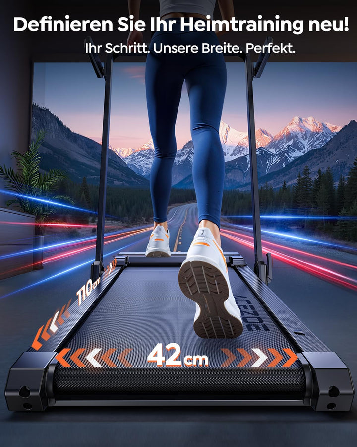 laufband für Zuhause mit Neigung, 6 IN 1 Walking Pad mit 0~15% Automatischer Steigung, 3.0HP Klappba