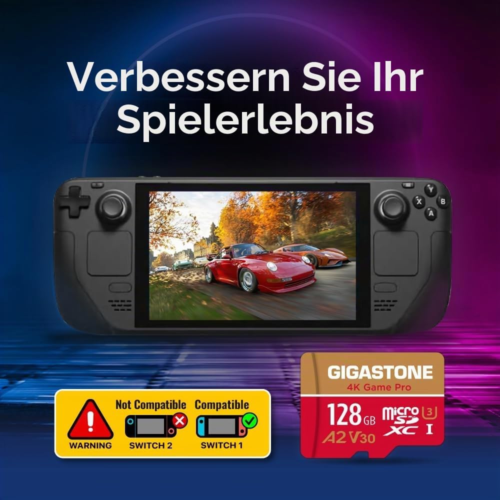 Gigastone 4K Game Pro 128GB MicroSDXC Speicherkarte 2er-Pack und SD-Adapter mit A2 App-Leistung bis