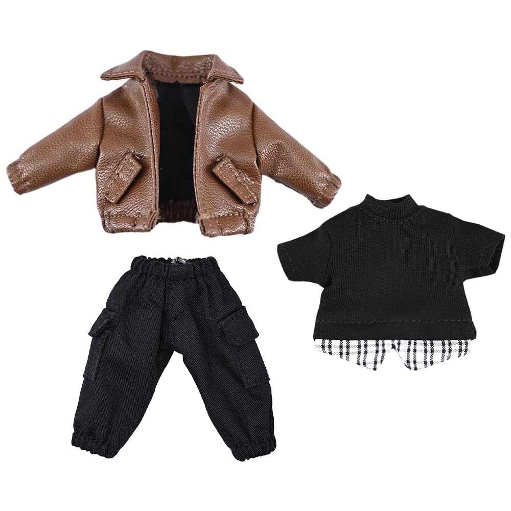 niannyyhouse OB11 Puppenkleidung Jacke Set, Massstab 1/12, Mantel, Hose, Pullover, Actionfigur-Outfi