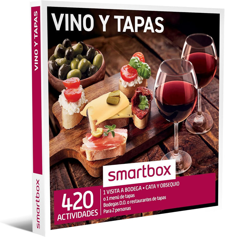 Smartbox - Geschenkbox Herren Damen Paar Geschenkidee - Wein und Deckel - 420 Aktivitäten wie Tapier