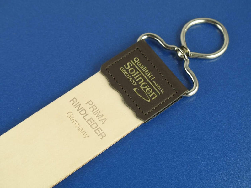 Rasiermesserset Solingen Streichriemen Schleifpaste und Rasiermesser mit Goldätzung BRAND von Instru