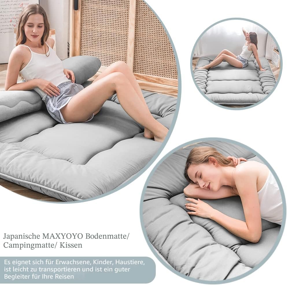 MAXYOYO Klappmatratze Futon Matratze Bodenmatratze Gepolsterte Japanische Tatami Gesteppte Bett, Dic
