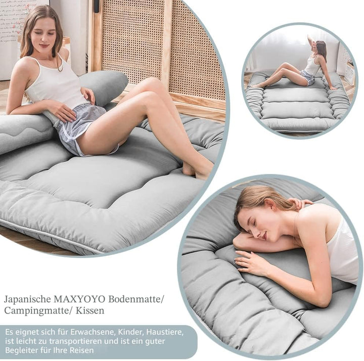 MAXYOYO Klappmatratze Futon Matratze Bodenmatratze Gepolsterte Japanische Tatami Gesteppte Bett, Dic