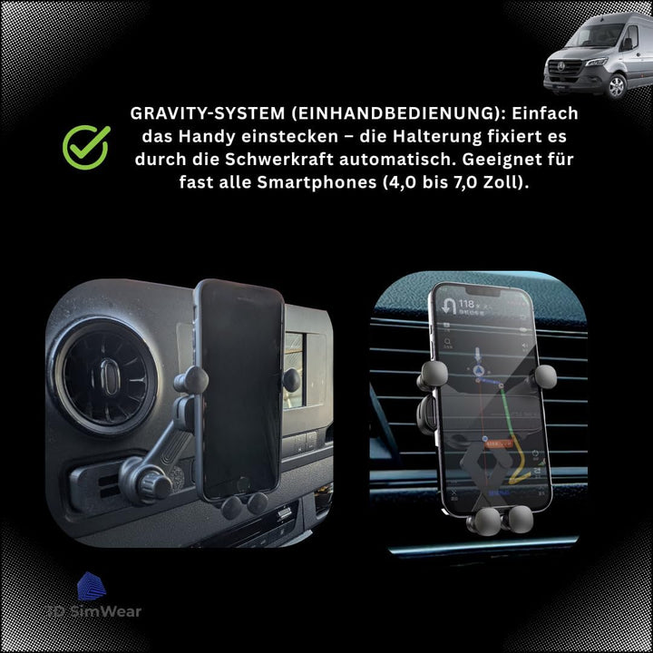 Generisch Logic Mount Handyhalterung für Mercedes Sprinter (2019-2026) – Speziell für MBUX Linkes Fa