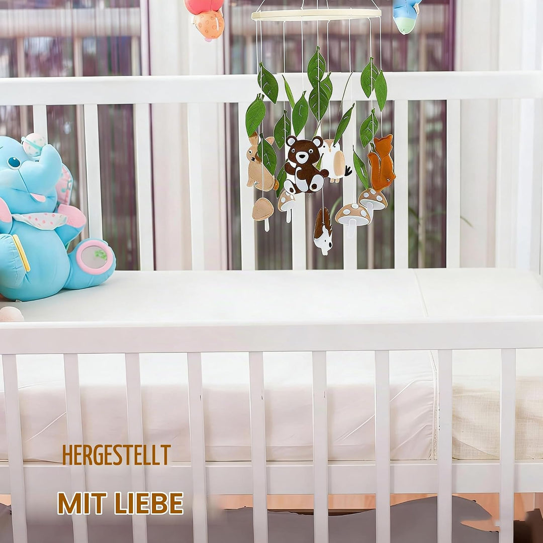 Filz Bettglocke,Mobile Wal,Filz Bettglocke,Mobile Wickeltisch,NiedlichesMobile ausFilz und Holz Wind