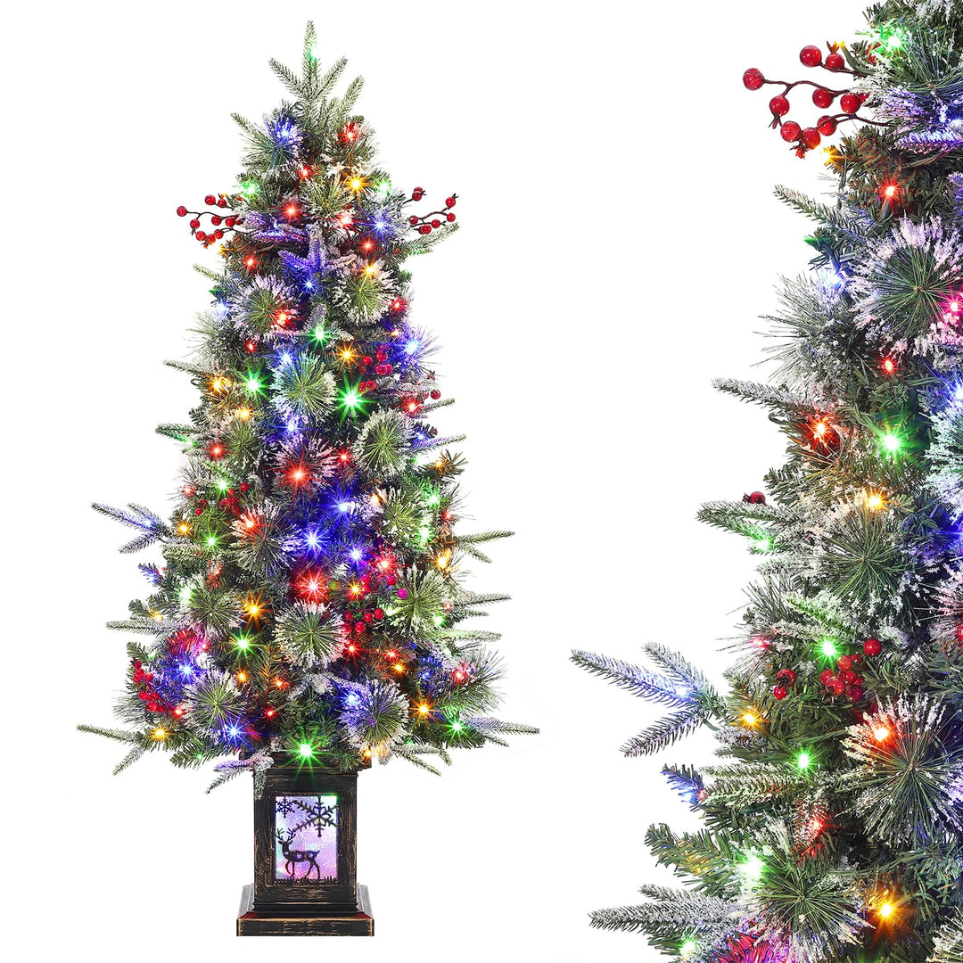 Garvee 125cm Weihnachtsbaum Mit 150 LED-Lichtern,9 Lichtmodi mit Basis, Künstlicher Weihnachtsbaum,W