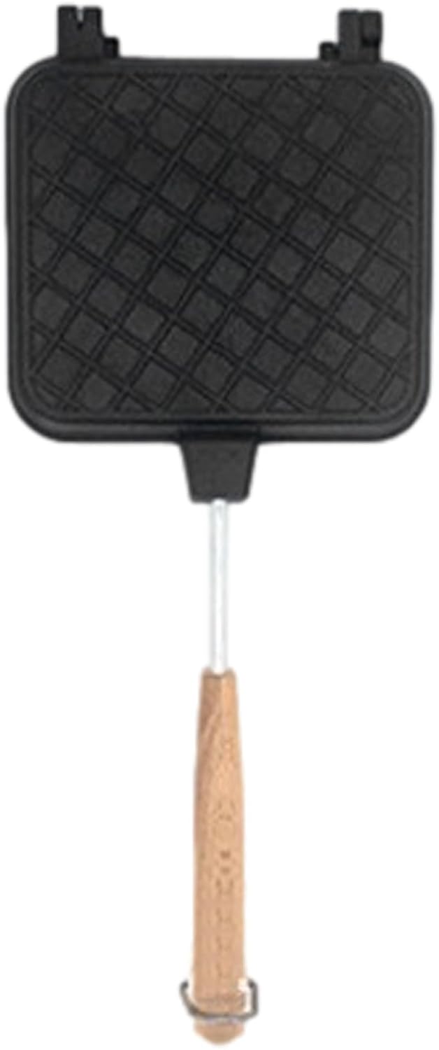 Sandwichmaker Aus Gusseisen, Grillkäse-Sandwichpresse Mit Abnehmbarem Griff, Camping-Sandwich-Maker