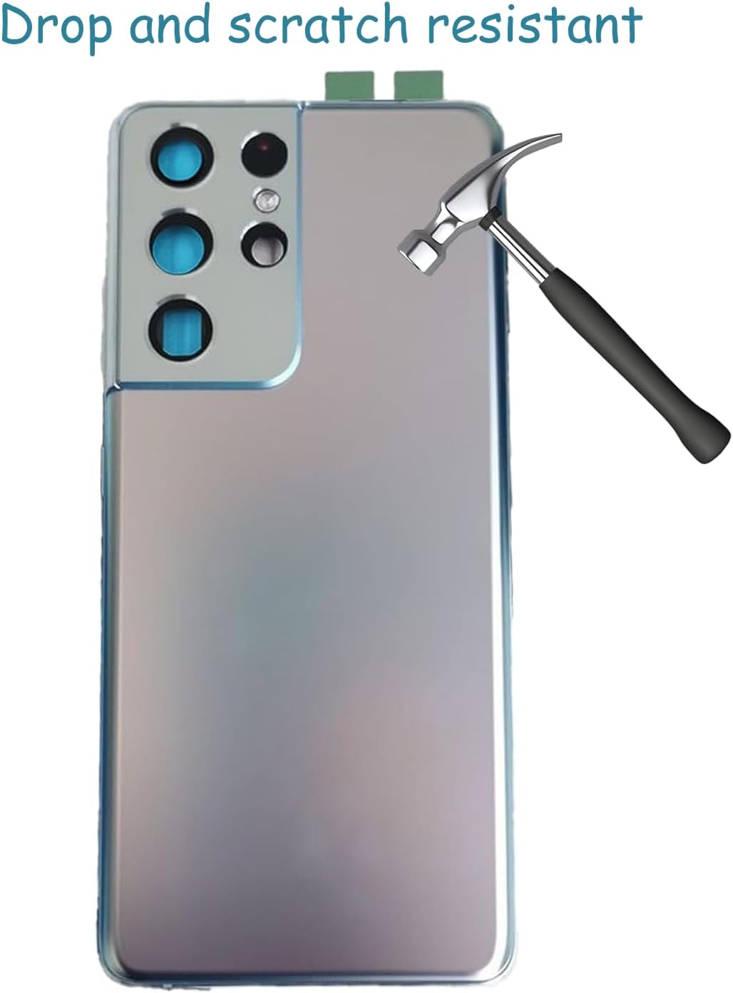 Galaxy S21 Ultra Rückglasabdeckung, Ersatz für Samsung Galaxy S21 Ultra 5G SM-G998B G998U G998U1 G99