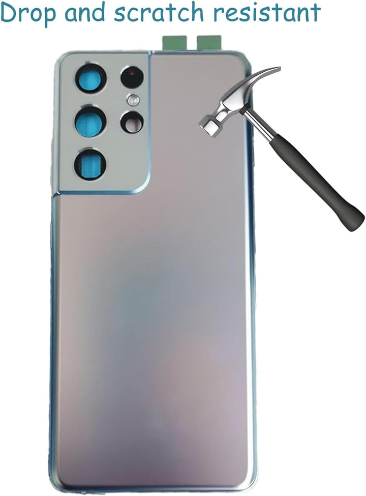 Galaxy S21 Ultra Rückglasabdeckung, Ersatz für Samsung Galaxy S21 Ultra 5G SM-G998B G998U G998U1 G99