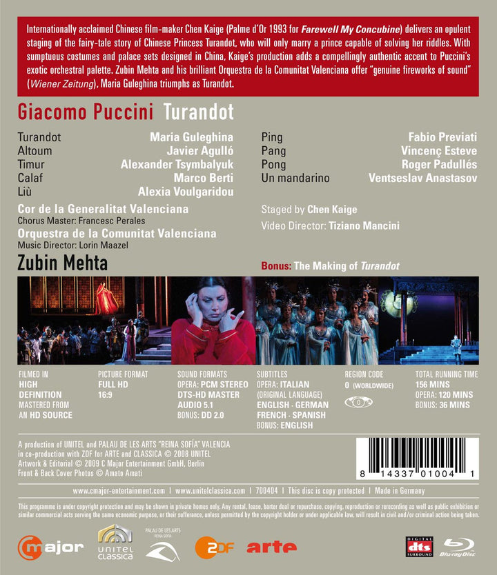 PUCCINI: Turandot, Blu-ray