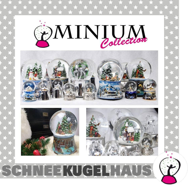 20029 Schneekugel Spieluhr Engel mit Schale Weihnachten - 100mm breit - Design in Deutschland