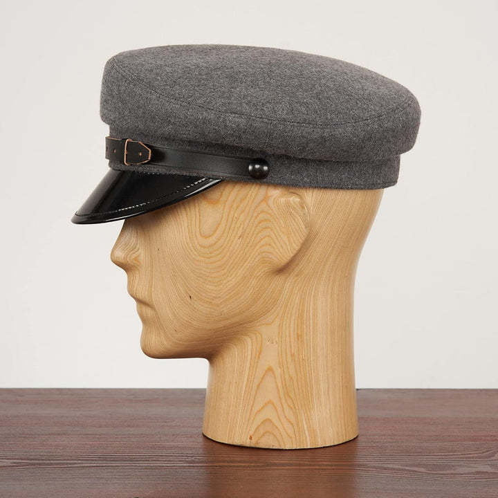 Sterkowski Maciejowka Model 1 Mütze | Wolle Schirmmütze für Herren und Frauen | Elegant Breton Mütze