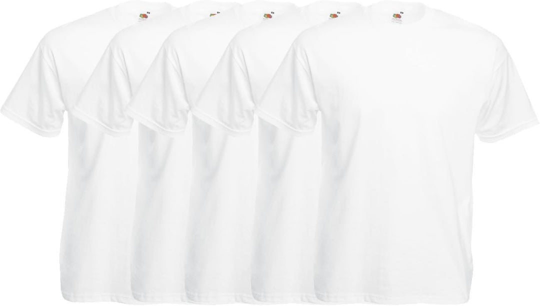Fruit of the Loom Herren Original T T-Shirt (10er Pack oder 5er Pack) 3XL 5x Red, 3XL 5x Red