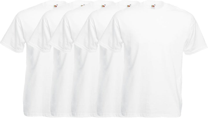Fruit of the Loom Herren Original T T-Shirt (10er Pack oder 5er Pack) 3XL 5x Red, 3XL 5x Red