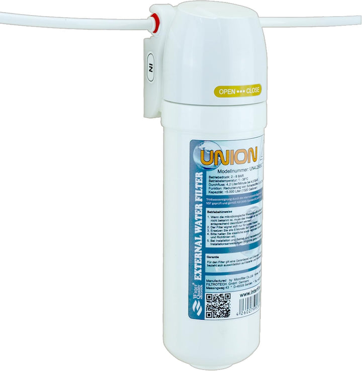 Ersatzkartusche für Wasserfilter "Union 4" Externer Kühlschrankfilter für SbS Kühlschrank. Filter Pa