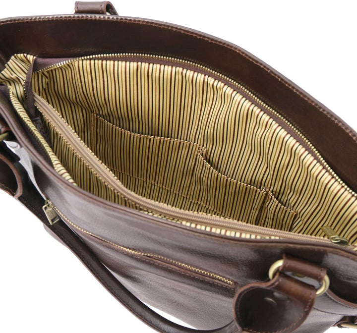 Tuscany Leather Ilenia Henkeltasche aus Leder Braun, Braun