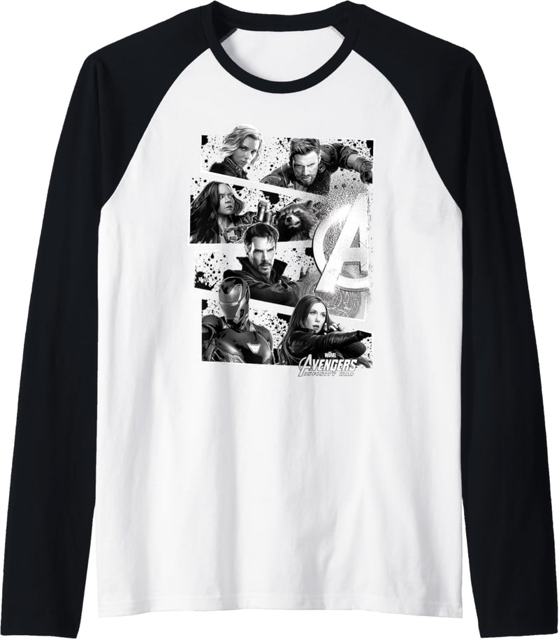 Marvel Avengers Group Splatter Poses Raglan