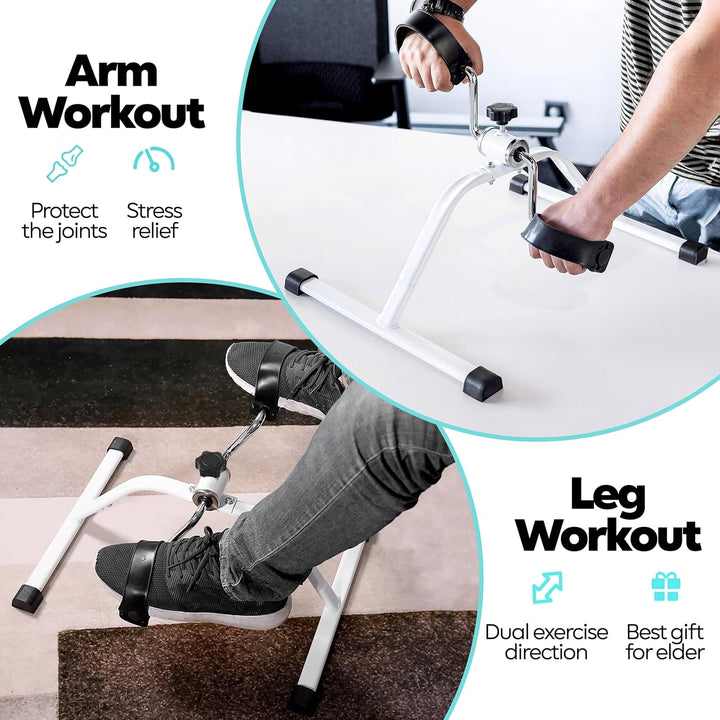Techfit Pedal-Ausbilder, Mini-Heimtrainer für Heim und Büro, leichte Trainingsmaschine für Arme und