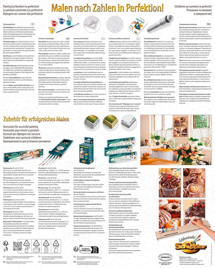 Schipper 609340791 Malen nach Zahlen, Süsse Versuchung - Bilder malen für Erwachsene, inklusive Pins