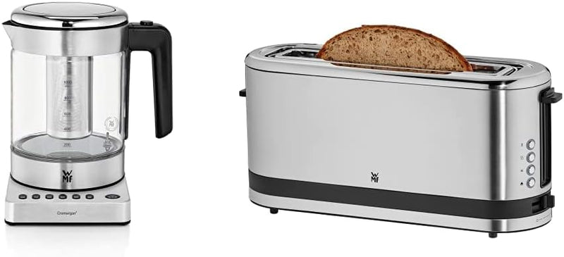 WMF Küchenminis 2 in 1 Vario Wasserkocher, 1,0l, 1900 W & Küchenminis Toaster Langschlitz mit Brötch