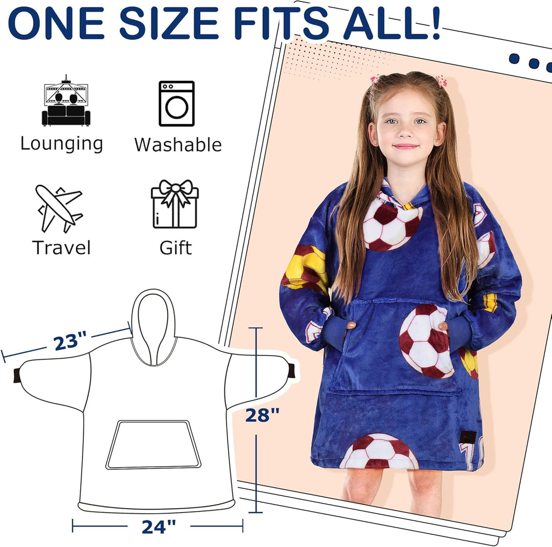 Catalonia Classy Kinder Hoodie Decke, übergrosse Kuschel Hoodie Kinder, Mädchen Jungen Kuschel Fleec