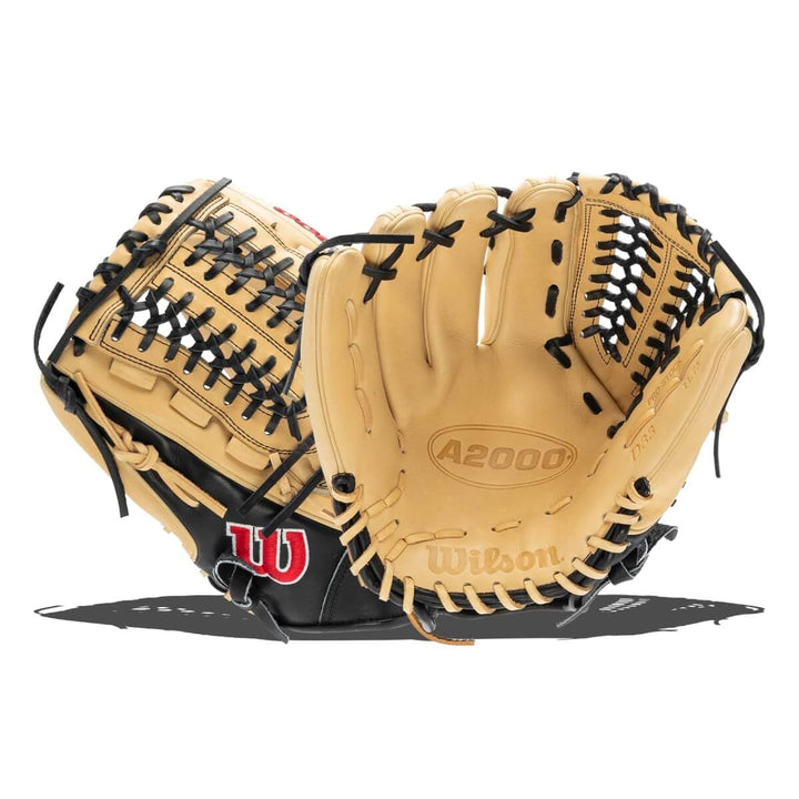 Wilson Herren 2022 A2000 D33 (P) Baseball-Handschuh 11.75" Blonde/Schwarz – Standardhandschuh, 11.75