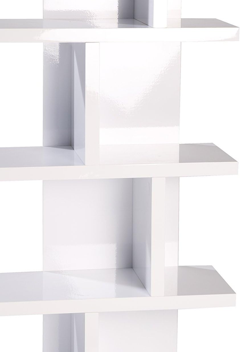 Phönix 126503WE Lloret Asymmetrisches Regal mit 8 Fächern, weiss
