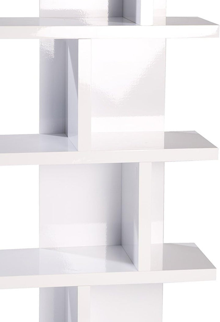 Phönix 126503WE Lloret Asymmetrisches Regal mit 8 Fächern, weiss