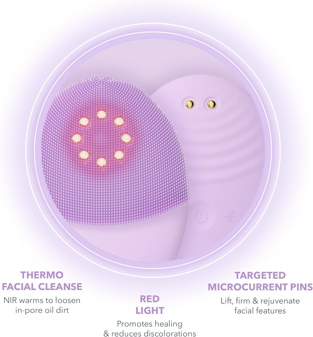 FOREO LUNA 4 plus Gesichtsbürste - Nahinfrarot-Lichttherapie + LED-Rotlichttherapie - Tiefenthermore