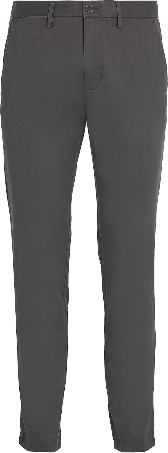 Tommy Hilfiger Herren Hose Core Bleecker 1985 Pima Cotton Chino 28W / 30L Grey (Dark Ash), 28W / 30L