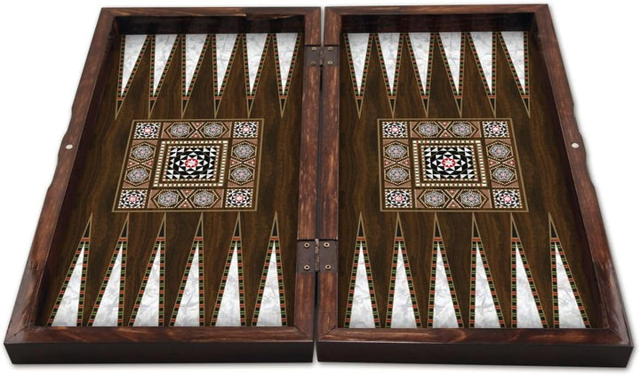 Unbekannt Staroyun 1020128 Backgammon-Spiel, massives Perlmutt, 25 x 48 x 7 cm