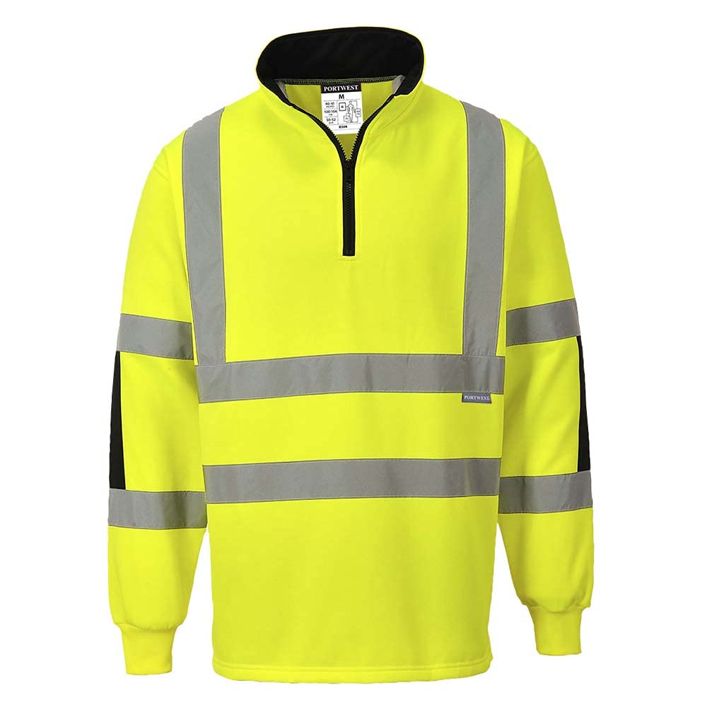 Portwest Xenon Rugby Shirt, Grösse: XS, Farbe: Gelb, B308YERXS XS Gelb, XS Gelb