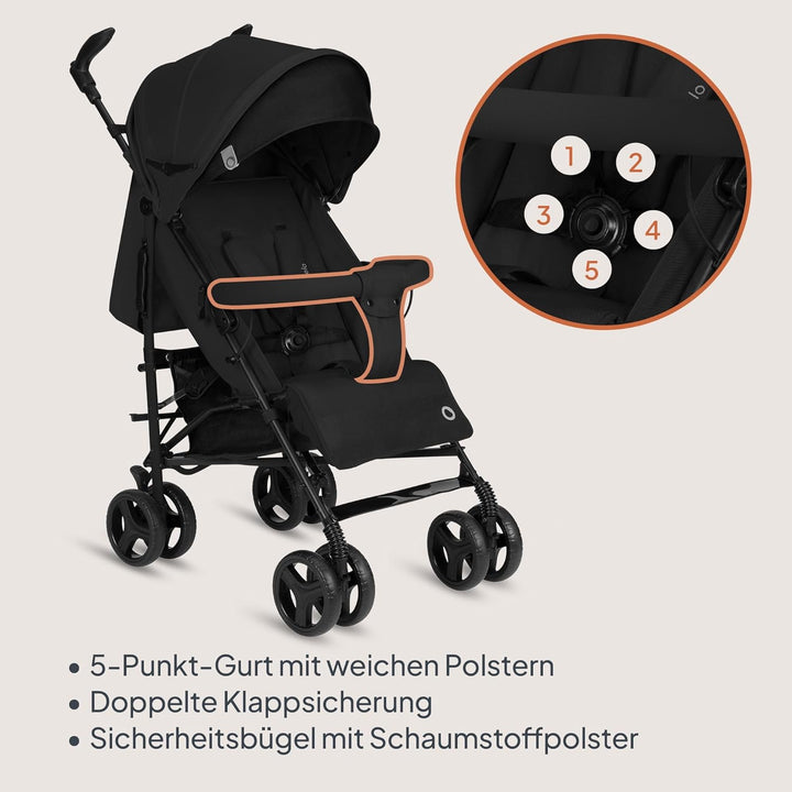 Lionelo Irma Buggy Kinderwagen ab 6 Monate, leicht 7 kg, Liegeposition, faltbar mit Einhand-Faltsyst