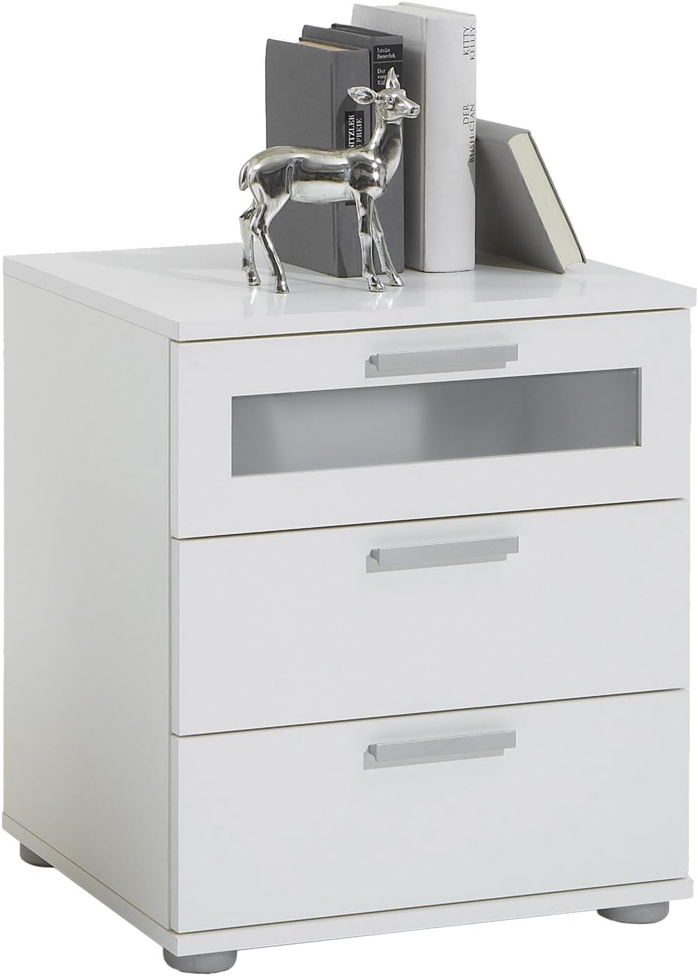 FMD Möbel, 616-002 Jack 2 Nachttisch, spanplatte, weiss, masse 45.0 x 53,5 x 38.0 cm (BHT)