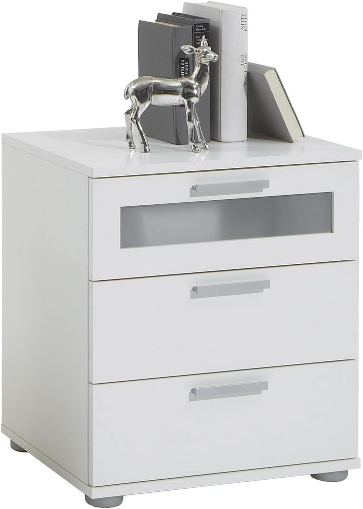 FMD Möbel, 616-002 Jack 2 Nachttisch, spanplatte, weiss, masse 45.0 x 53,5 x 38.0 cm (BHT)