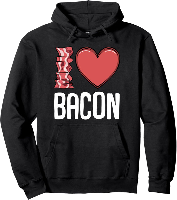 I Love Bacon Speckstreifen Speck Grillen BBQ Speck Halloween Pullover Hoodie