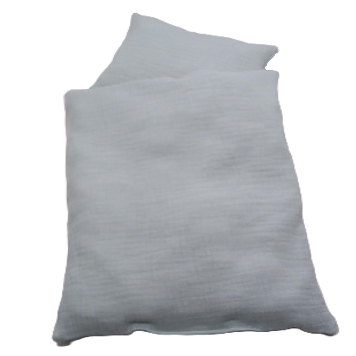 Puppenbettwäsche Farbe Salbei, Decke 40h x 35b, Kissen 16h x 20b., Brombeere Gross