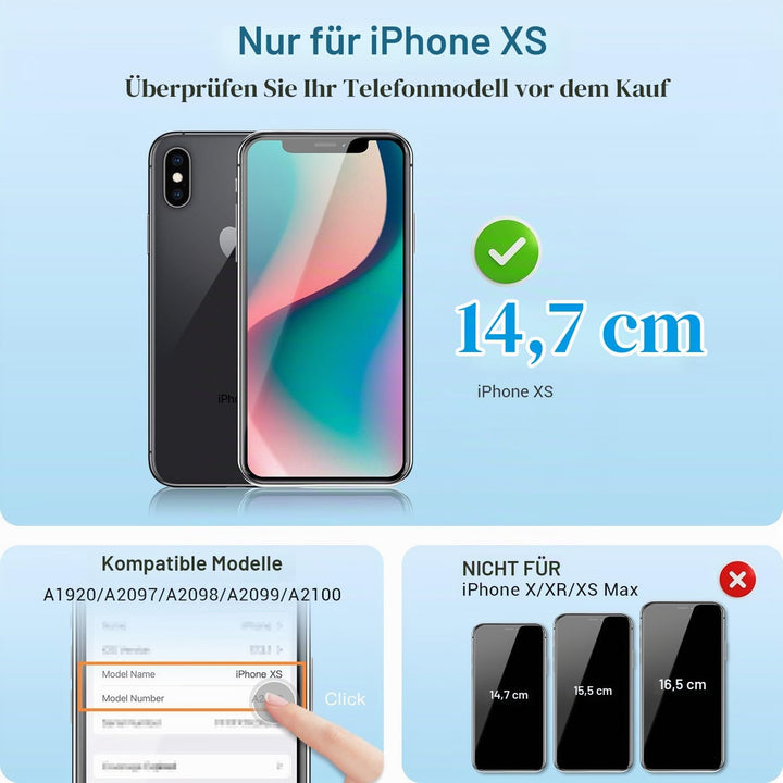 Display für iPhone Xs, 5,8" FHD LCD Ersatz Bildschirm Touchscreen Digitizer | Klare Bildqualität, pr