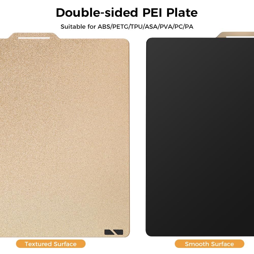 Comgrow PEI-Folie 257x257x2 mm für Bambu Lab 3D-Drucker, doppelseitige Bauplatte mit strukturiertem/