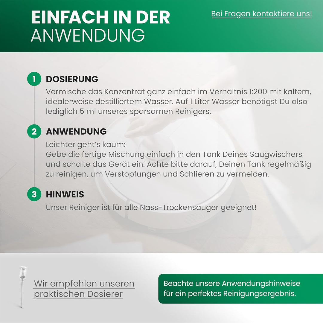 BiOHY Reinigungsmittel für Saugwischer mit Orangenduft (6 x 1 Liter) | 1:200 Konzentrat für alle Nas