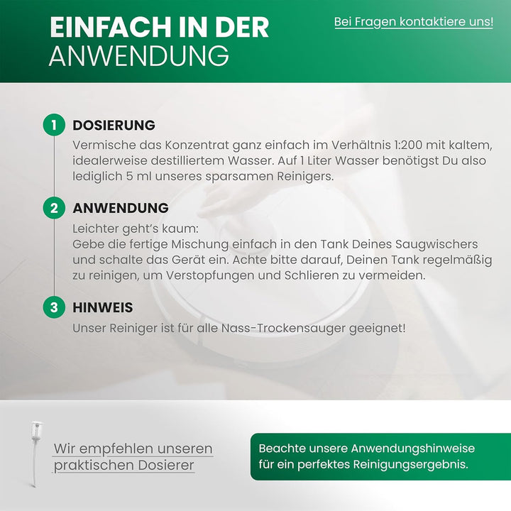 BiOHY Reinigungsmittel für Saugwischer mit Orangenduft (6 x 1 Liter) | 1:200 Konzentrat für alle Nas