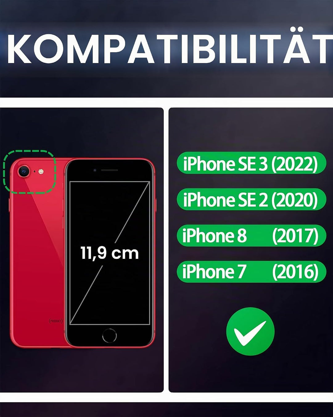 SHIELDON Hülle für iPhone SE 2022 5G /iPhone 8 Handyhülle [Erstklassig Rindsleder] [Kartenfach] [Sta