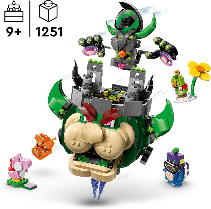 LEGO Super Mario Prinz Florian & Schloss Bowser - Interaktives Spielzeug mit 4 Figuren - Pinker Yosh
