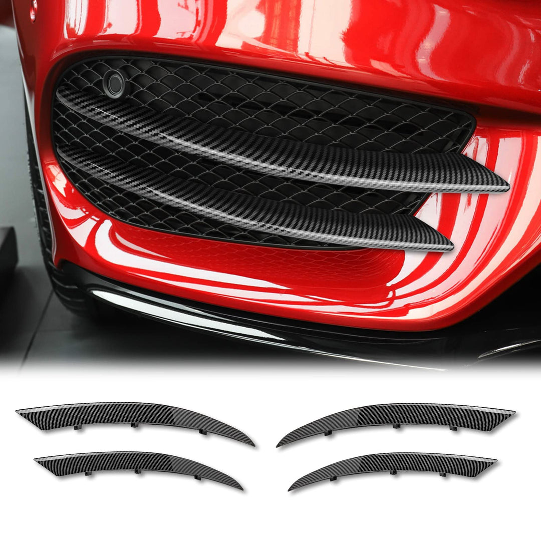 KUNGKIC Frontstossstange Kühlergrille Lip Splitter Spoiler Compatible with Mercedes Benz C Klasse W2