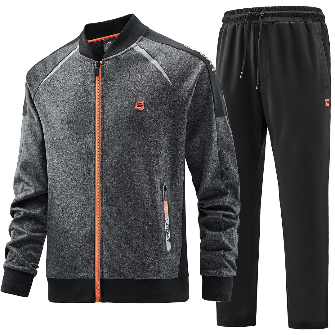 W JIANWANG Herren Jogginganzug Trainingsanzug Sportanzug Fussball Sporthose für Gym Tracksuit Atmung