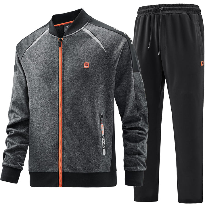 W JIANWANG Herren Jogginganzug Trainingsanzug Sportanzug Fussball Sporthose für Gym Tracksuit Atmung