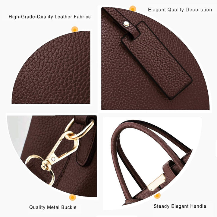 COCIFER Geldbörsen und Handtaschen für Damen, Schultertasche, Tragegriff, Satchel D Kaffee, D Kaffee