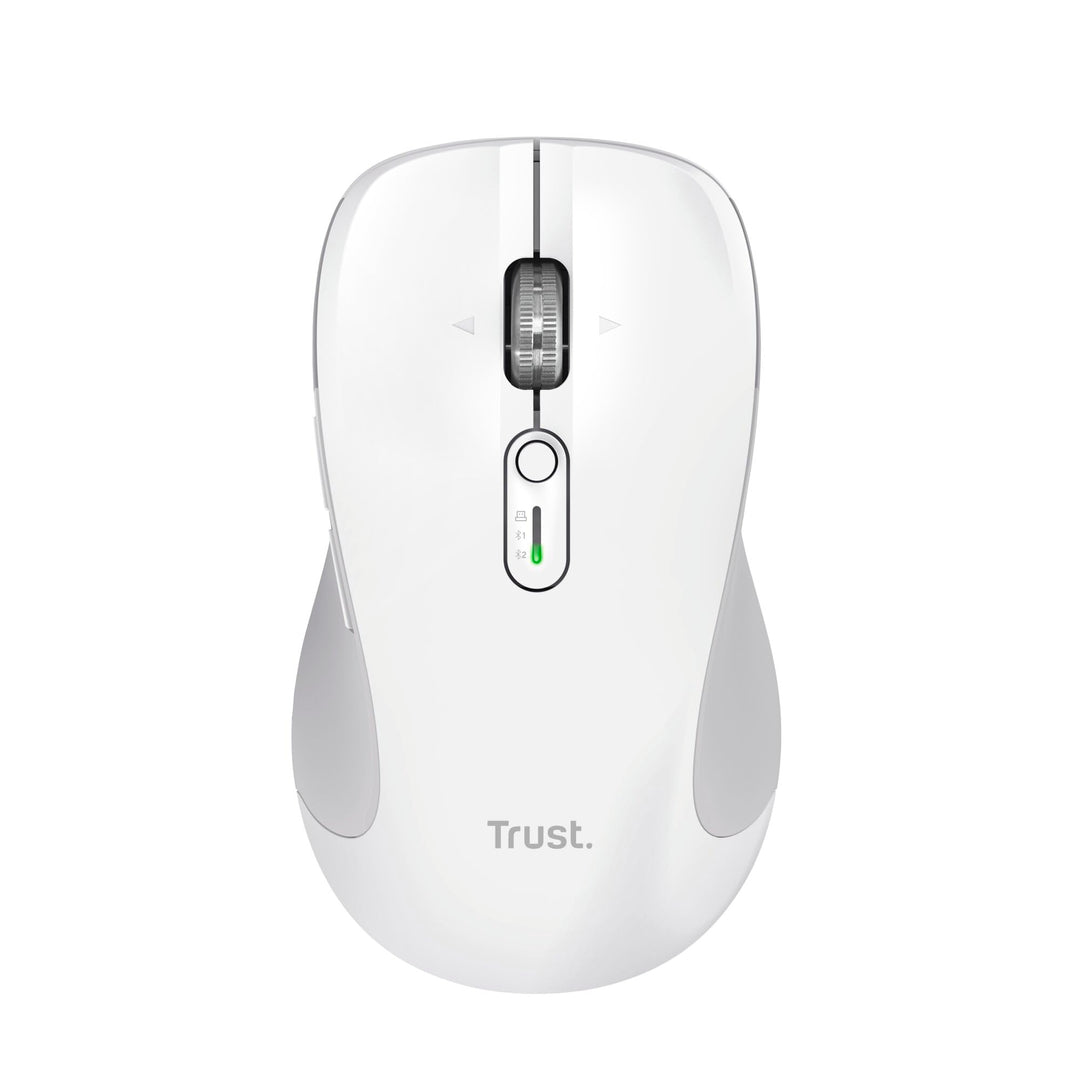 Trust Ferro Kabellose Maus Ultraschnelles Scrollrad und Horizontales Scrollen, Bluetooth + 2.4GHz, L
